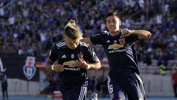 Futbol, Universidad de Chile vs Curico Unido
 Octava fecha, campeonato nacional 2018
 El jugador de Universidad de Chile  Yeferson Soteldo, celebra su gol contra Curico Unido durante el partido de primera division disputado en el estadio Nacional de Santi