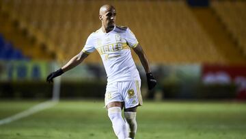 Luis Alfonso Rodriguez of Tigres during the game Tigres UANL vs Cruz Azul, corresponding to the Sixth round match of the Torneo Guard1anes Clausura 2021 of the Liga BBVA MX, at Universitario Stadium, on February 17, 2021.
<br><br>
Luis Alfonso Rodriguez de Tigres durante el partido Tigres UANL vs Cruz Azul, correspondiente a la Jornada 06 del Torneo Clausura Guard1anes 2021 de la Liga BBVA MX, en el Estadio Universitario, el 17 de Febrero de 2021.