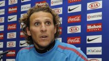 Forlán, ayer en el Cerro.