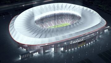 Maqueta del Wanda Metropolitano. 