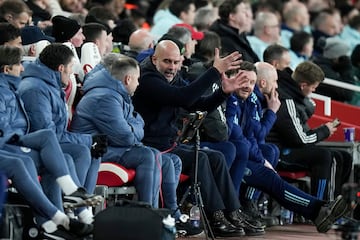 Pep Guardiola durante el encuentro.