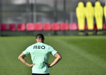 Cristiano in training with Portugal ahead of the Confederations Cup.