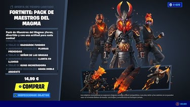 Fortnite: Pack de Maestros del Magma ya disponible; precio y contenidos