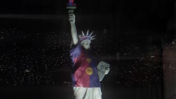El impresionante mensaje del Barcelona al Real Madrid sobre la Estatua de la Libertad
