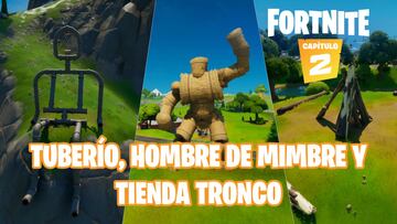 Fortnite Cap&iacute;tulo 2 - Temporada 1 | Desaf&iacute;o de Tiro con Truco: baila en el Tuber&iacute;o, el Hombre de Mimbre y la Tienda Tronco