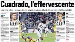 Cuadrado, efervescente: prensa italiana elogia su actuación