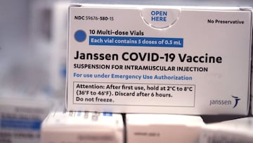 (FILES) In this file photo taken on March 9, 2021 Johnson & Johnson's Janssen Covid-19 Vaccine is stored for use with United Airlines employees at United's onsite clinic at O'Hare International Airport in Chicago, Illinois. - The European Medicines Agency said on March 9, 2021 that it is set to decide whether to authorise Johnson & Johnson's Janssen single-shot coronavirus vaccine for the EU on March 11. If approved by the Amsterdam-based regulator, the vaccine would be the fourth to get the green light for the 27-nation bloc, in a boost for its slow-starting vaccination programme. (Photo by SCOTT OLSON / GETTY IMAGES NORTH AMERICA / AFP)