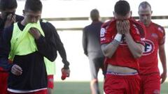 La tristeza en el plantel de &Ntilde;ublense tras bajar a la B.