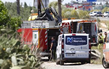 Accidente de tráfico mortal del futbolista José Antonio Reyes en la autovía A-376 de Sevilla a Utrera.