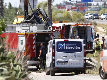 Accidente de tráfico mortal del futbolista José Antonio Reyes en la autovía A-376 de Sevilla a Utrera.