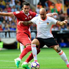 Zaza y Jovetic se quedan a milímetros del gol en Mestalla