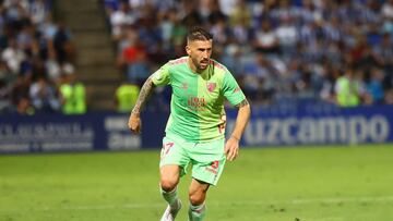 Dioni, durante el Recreativo de Huelva - Málaga.