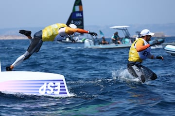 La pareja de 49er formada por Diego Botín y Florian Trittel le ha dado, el primer oro para España