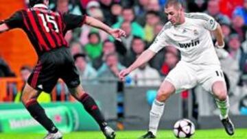 <b>ESTUVO GRIS. </b>Benzema apenas creó peligro en el partido del pasado miércoles contra el Milán.