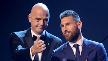 Infantino y Leo Messi.