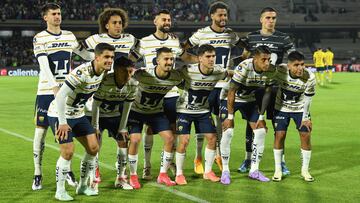 Pumas team group during the 8th round match between Pumas UNAM and America as part of the Liga BBVA MX, Torneo Clausura 2025 at Olimpico Universitario Stadium, on February 22, 2025 in Mexico, City, Mexico.