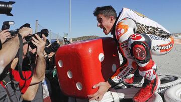 12/11/17 GRAN PREMIO DE LA COMUNIDAD VALENCIANA
CIRCUITO DE CHESTE
MARC MARQUEZ SE PROCLAMA CAMPEON DEL MUNDO POR SEXTA VEZ CELEBRACION ALEGRIA