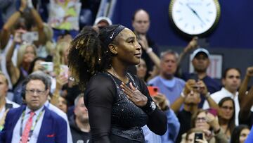 Tennis - U.S. Open - Flushing Meadows, New York, United States - September 2, 2022  Serena Williams of the U.S. reacts after losing her third round match against Australia's Ajla Tomljanovic REUTERS/Mike Segar