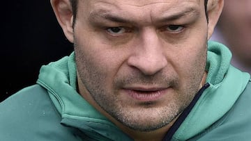 Ireland&#039;s hooker Rory Best arrives for a training at the Stade de France 
