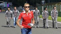 Max Chilton en el trazado de Spa-Francorchamps donde no correr&aacute; este fin de semana.