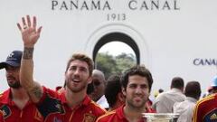 Sergio Ramos, junto a Cesc en Panam&aacute;.