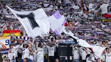 La Grada Fans del Bernabéu, en el partido de vuelta del playoff intermedio contra el Manchester City.