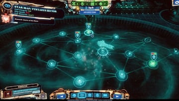 Desde la sala de mapas decidiremos a qu¨¦ llamadas de auxilio acudimos primero y monitorizaremos el avance de la plaga por los confines del sector Tyrtaeus.