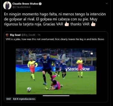 El desahogo de Claudio Bravo: un tweet que borró a los segundos