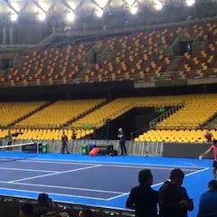 Así fue la primera práctica de Federer y Zverev en Santiago