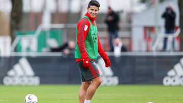 James, protagonista en práctica del Bayern Múnich