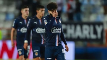   Cesar Huerta of Guadalajara during the game Pachuca vs Guadalajara, corresponding to reclassification of the Torneo Clausura Guard1anes 2021 of the Liga BBVA MX, at Hidalgo Stadium, on May 09, 2021.
 
 &lt;br&gt;&lt;br&gt;
 
 Cesar Huerta de Guadalajara