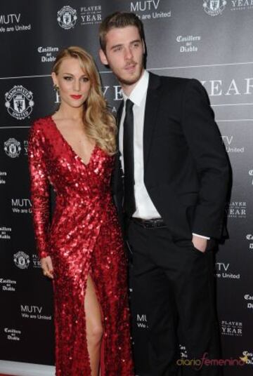 Edurne Pasaban y David de Gea en la noche de Gala de Manchester United