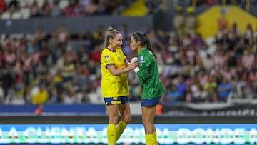 during the 11th round match between Guadalajara and America as part of the Torneo Clausura 2025, Liga MX Femenil at Jalisco Stadium on March 07, 2025 in Guadalajara, Jalisco, Mexico.