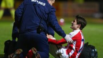 Bojan, en el momento de caer lesionado.