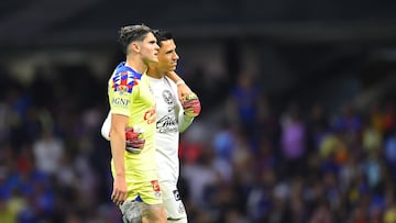 Israel Reyes and Luis Malagon of America during the game Cruz Azul vs America, corresponding to Round 07 of the Torneo Apertura 2023 of the Liga BBVA MX, at Azteca Stadium, on September 02, 2023.

<br><br>

Israel Reyes y Luis Malagon de America durante el partido Cruz Azul vs America, correspondiente a la Jornada 07 del Torneo Apertura 2023 de la Liga BBVA MX, en el Estadio Azteca, el 02 de Septiembre de 2023.