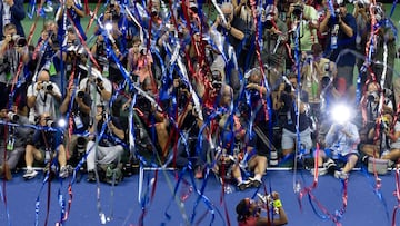 Numerous stars were in the stands at Arthur Ashe Stadium as Gauff, 19, secured her first ever grand slam singles title by beating Aryna Sabalenka.