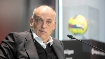 19/04/23 ASAMBLEA EXTRAORDINARIA CLUBES LALIGA 
RUEDA DE PRENSA JAVIER TEBAS PRESIDENTE LALIGA 