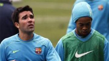 <b>TITULARES.</b> Los dos jugadores del Barça saltarán al Camp Nou desde el inicio, mientras que Guti estará en el banquillo.