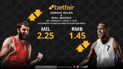 Armani Milán vs. Real Madrid: horario, TV, pronósticos, estadísticas y clasificación