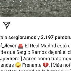 El controvertido 'Like' de Sergio Ramos en Instagram: "Así tratamos a nuestras leyendas"