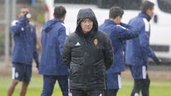 Juan Ignacio Mart&iacute;nez, durante un entrenamiento del Real Zaragoza.