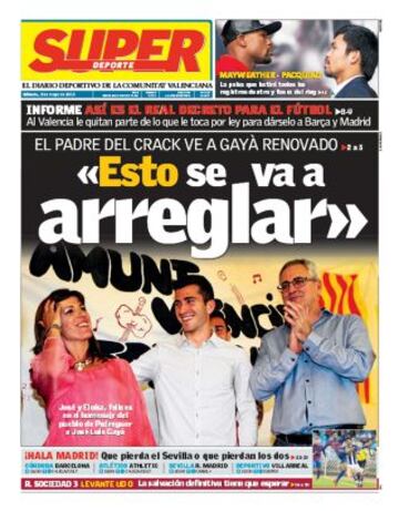 Portadas de la prensa deportiva