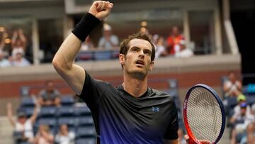 Andy Murray celebra un punto durante su partido ante Fernando Verdasco en el US Open de 2018.