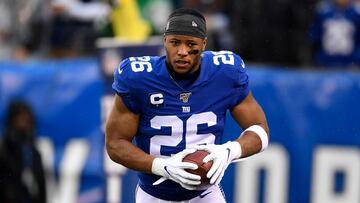 Tras sufrir una rotura de ligamentos en 2020 el running back de los Giants sigue con su proceso de recuperación.