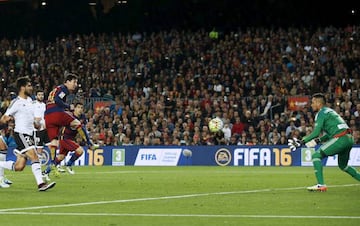 Another Messi shot kept out by the Brazilian.