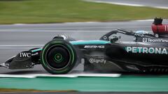 Formula One F1 - British Grand Prix - Silverstone Circuit, Silverstone, Britain - July 6, 2024 Mercedes' George Russell during practice REUTERS/Andrew Boyers