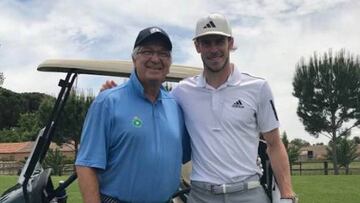 Gareth Bale seeks shelter from the storm on the golf course