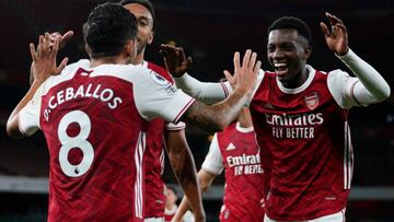 Eddie Nketiah y Dani Ceballos.