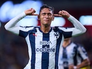 Fidel Ambriz celebrates his goal 1-0 of Monterrey during the 9th round match between Monterrey and America as part of the Liga BBVA MX, Torneo Apertura 2025 at BBVA Bancomer Stadium, on September 20, 2025 in Monterrey, Nuevo Leon, Mexico.