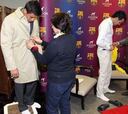 El Barcelona se prueba los nuevos trajes de Sacoor